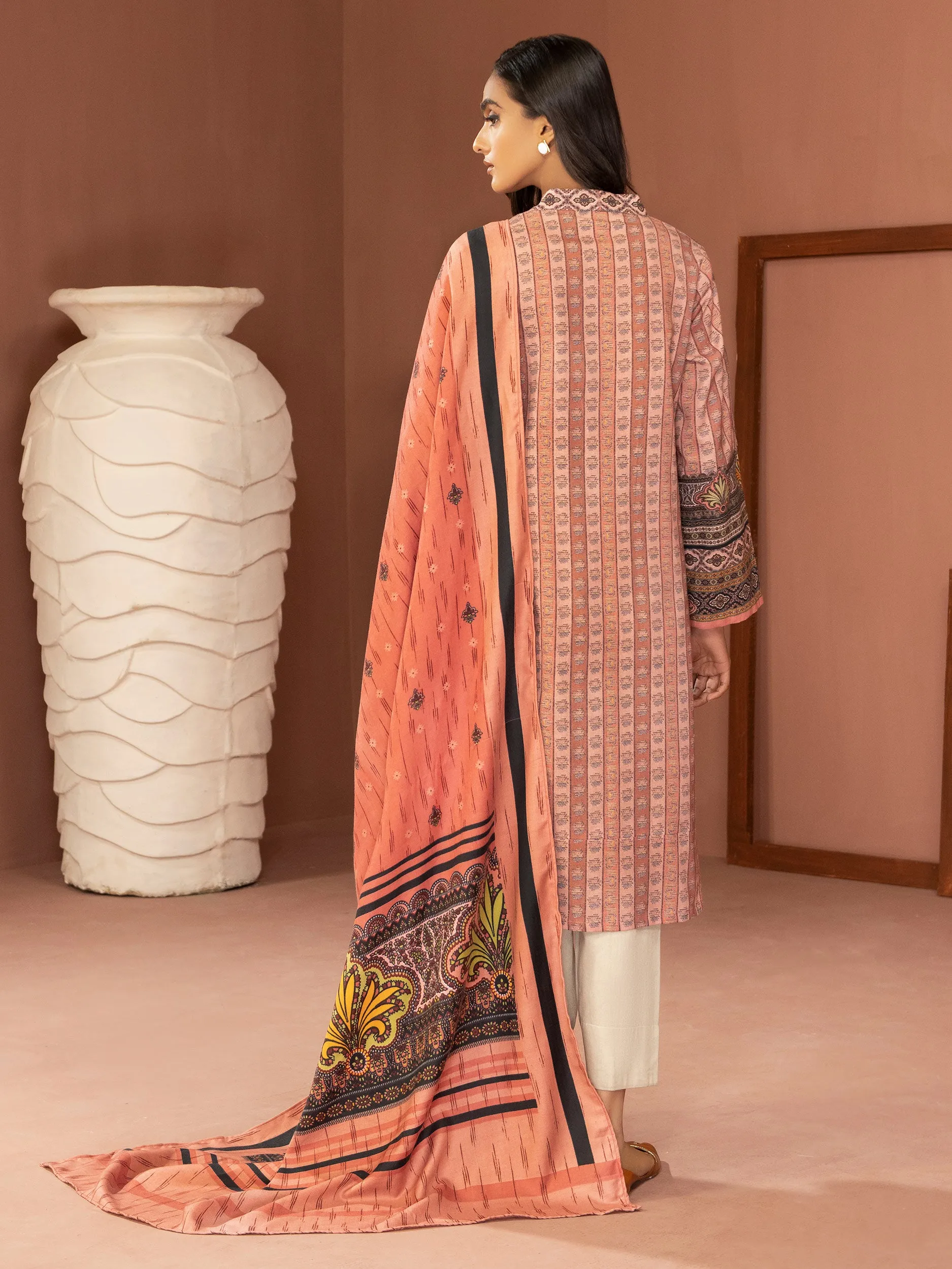 2 Piece Khaddar Suit-Printed (Unstitched)