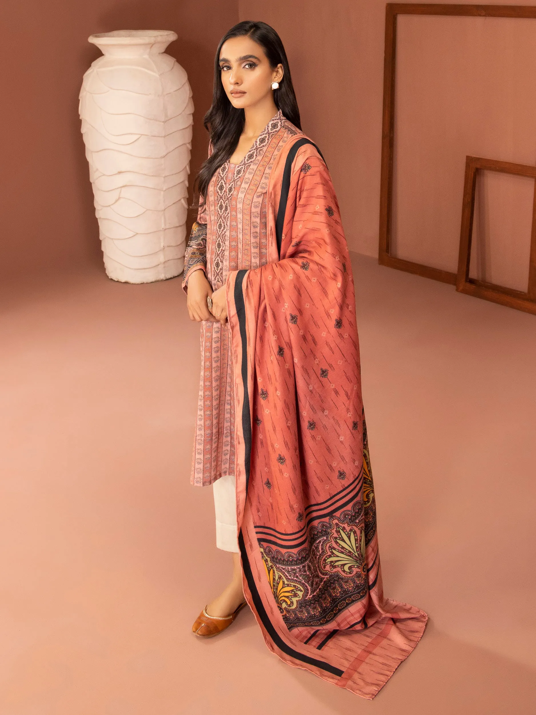 2 Piece Khaddar Suit-Printed (Unstitched)