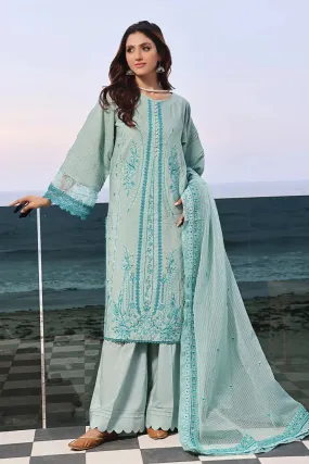 3PC Embroidered Unstitched Lawn Suit KOE-2570