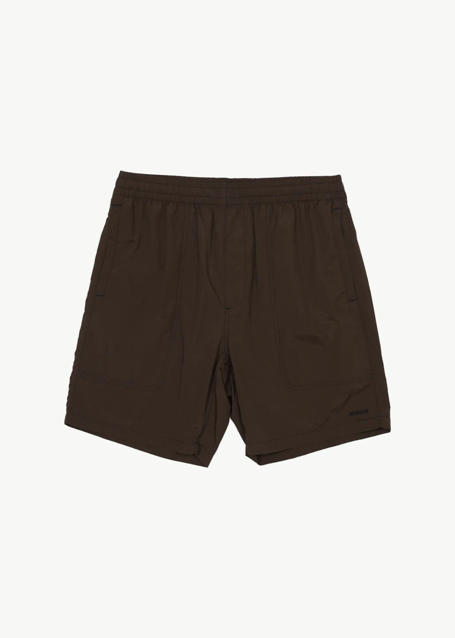 AFENDS Mens Baywatch - Swim Shorts 18 - Coffee