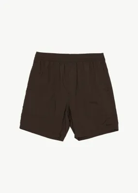 AFENDS Mens Baywatch - Swim Shorts 18 - Coffee