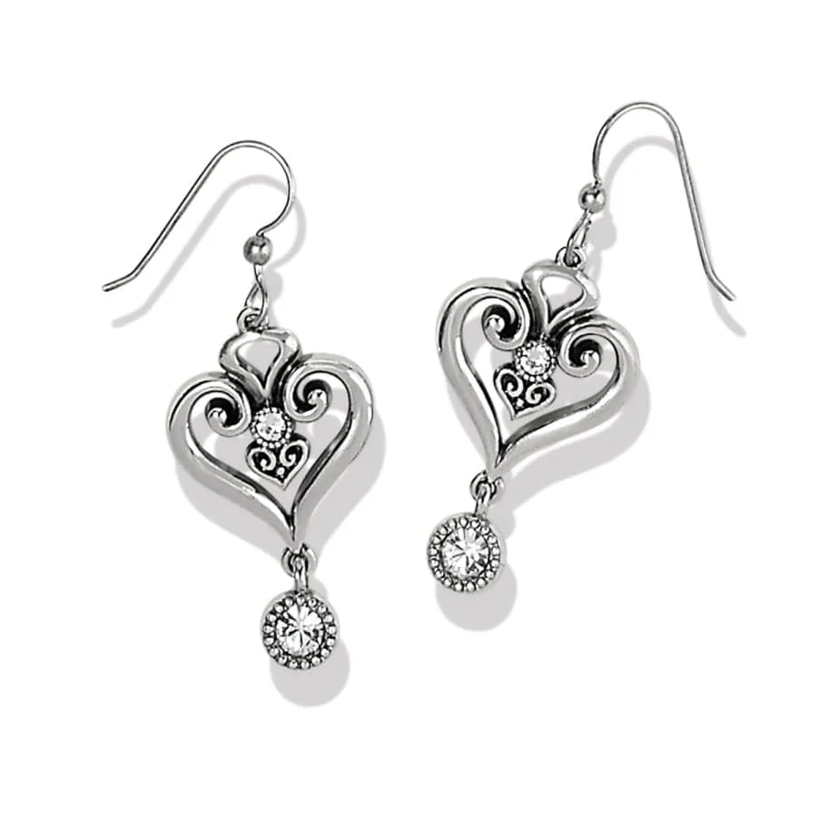 Alcazar Heart Glint French Wire Earrings