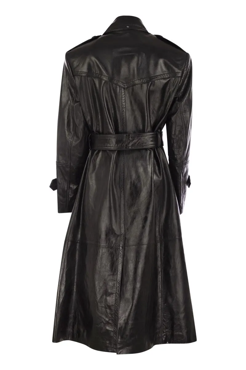 ALFEO1234 - NAPPA LEATHER TRENCH COAT