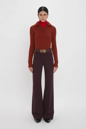 Alina Trouser In Deep Mahogany