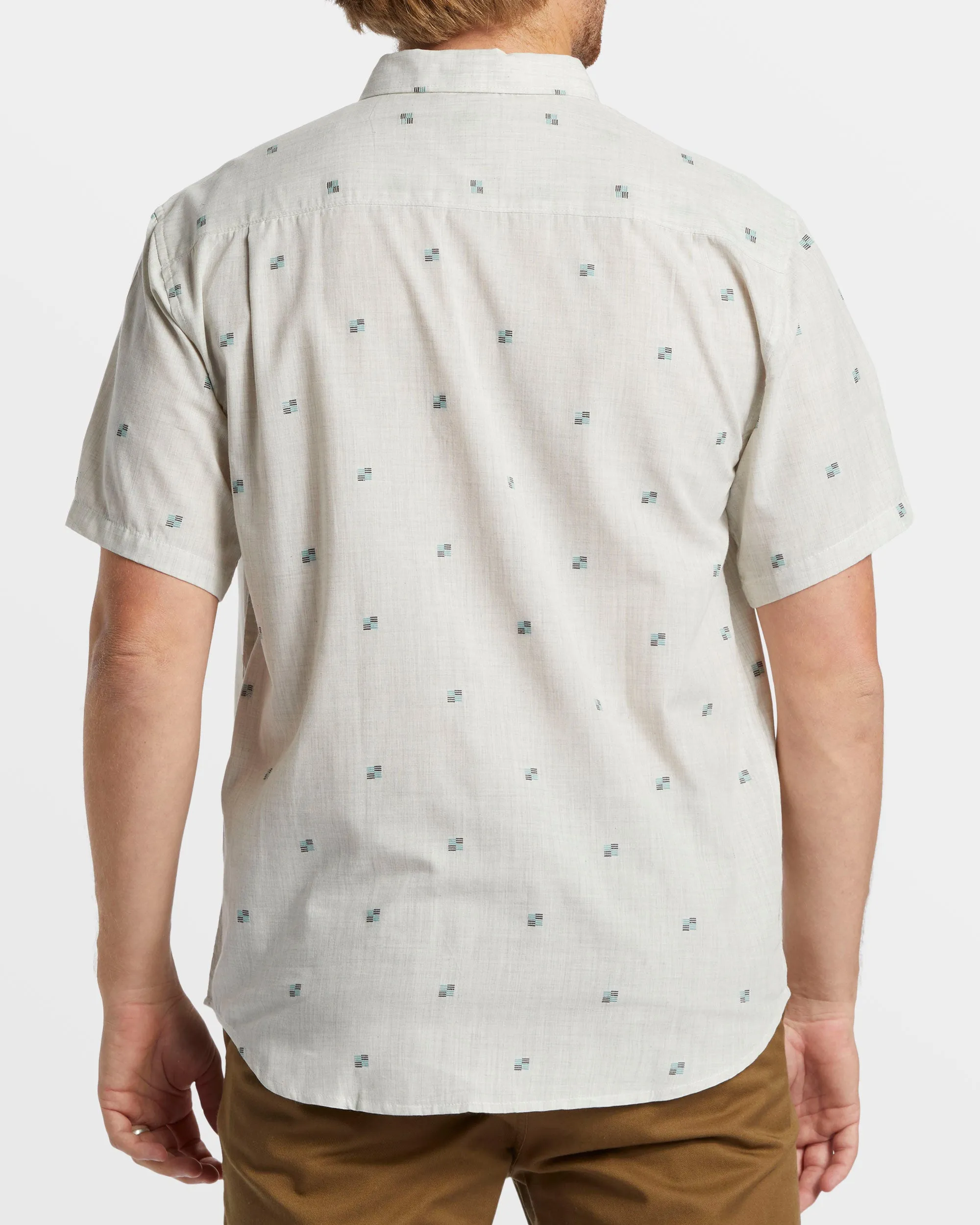 All Day Jacquard Short Sleeve Shirt - Stone