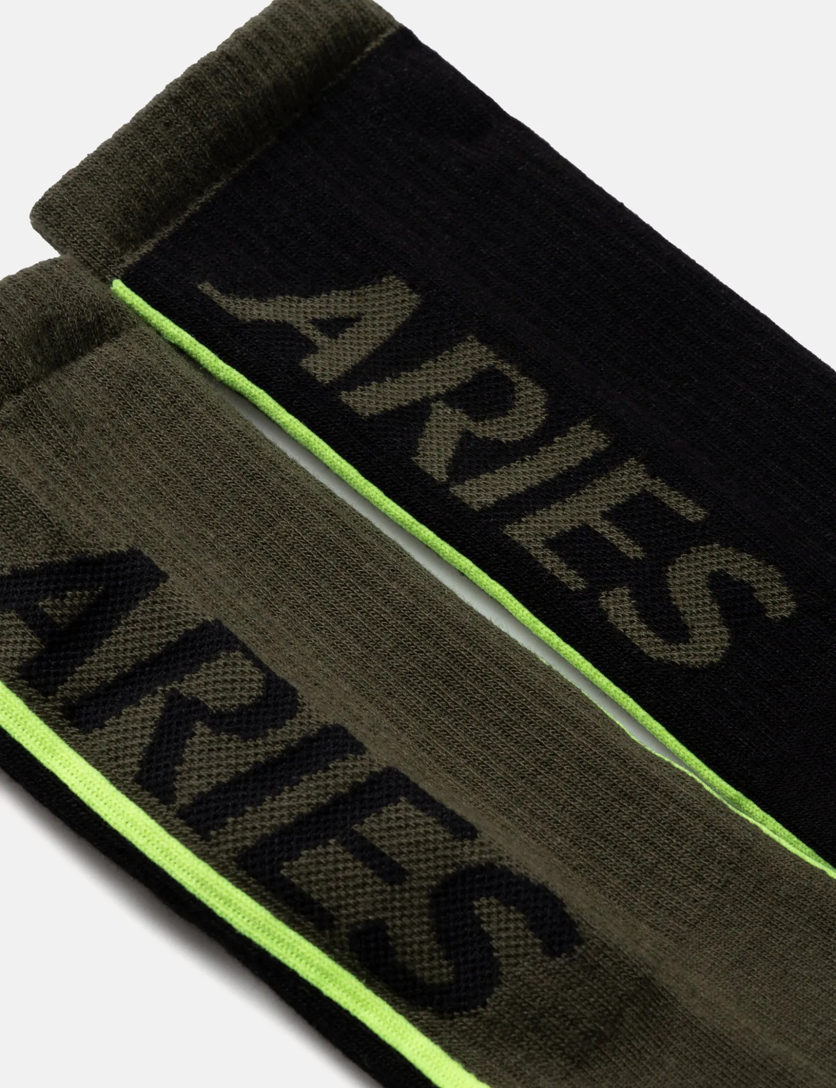 Aries Credit Card Socks - Olive Green