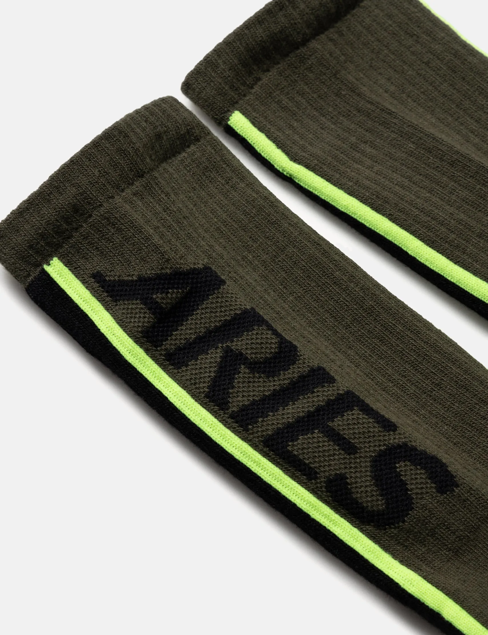 Aries Credit Card Socks - Olive Green