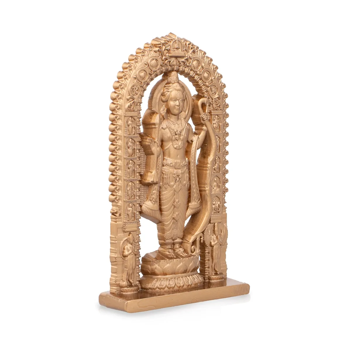 Ayodhya Rama Idol - 3 x 1.5 Inches | Zinc Statue/ Brass Polish Ayodhya Ramar Statue for Pooja