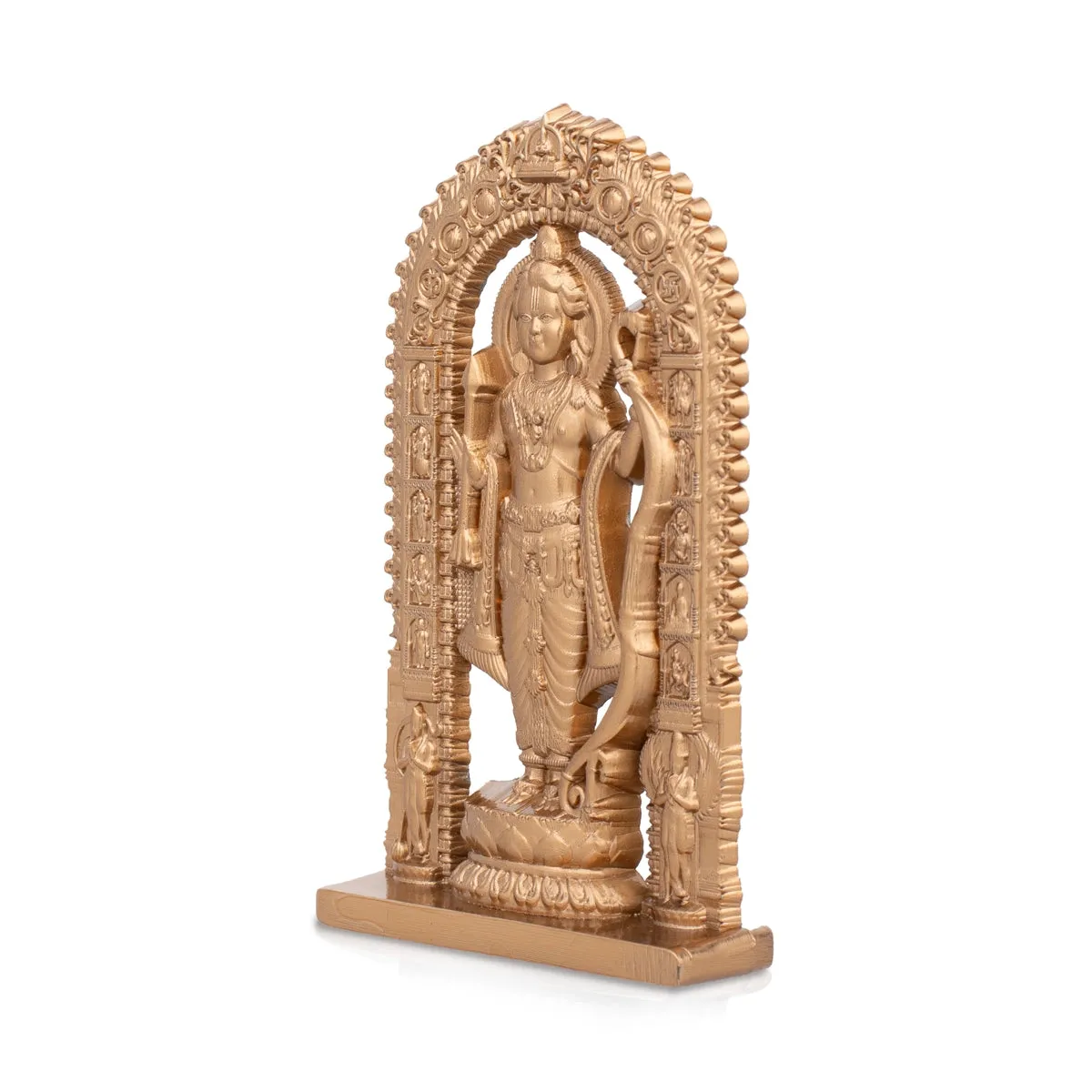 Ayodhya Rama Idol - 3 x 1.5 Inches | Zinc Statue/ Brass Polish Ayodhya Ramar Statue for Pooja