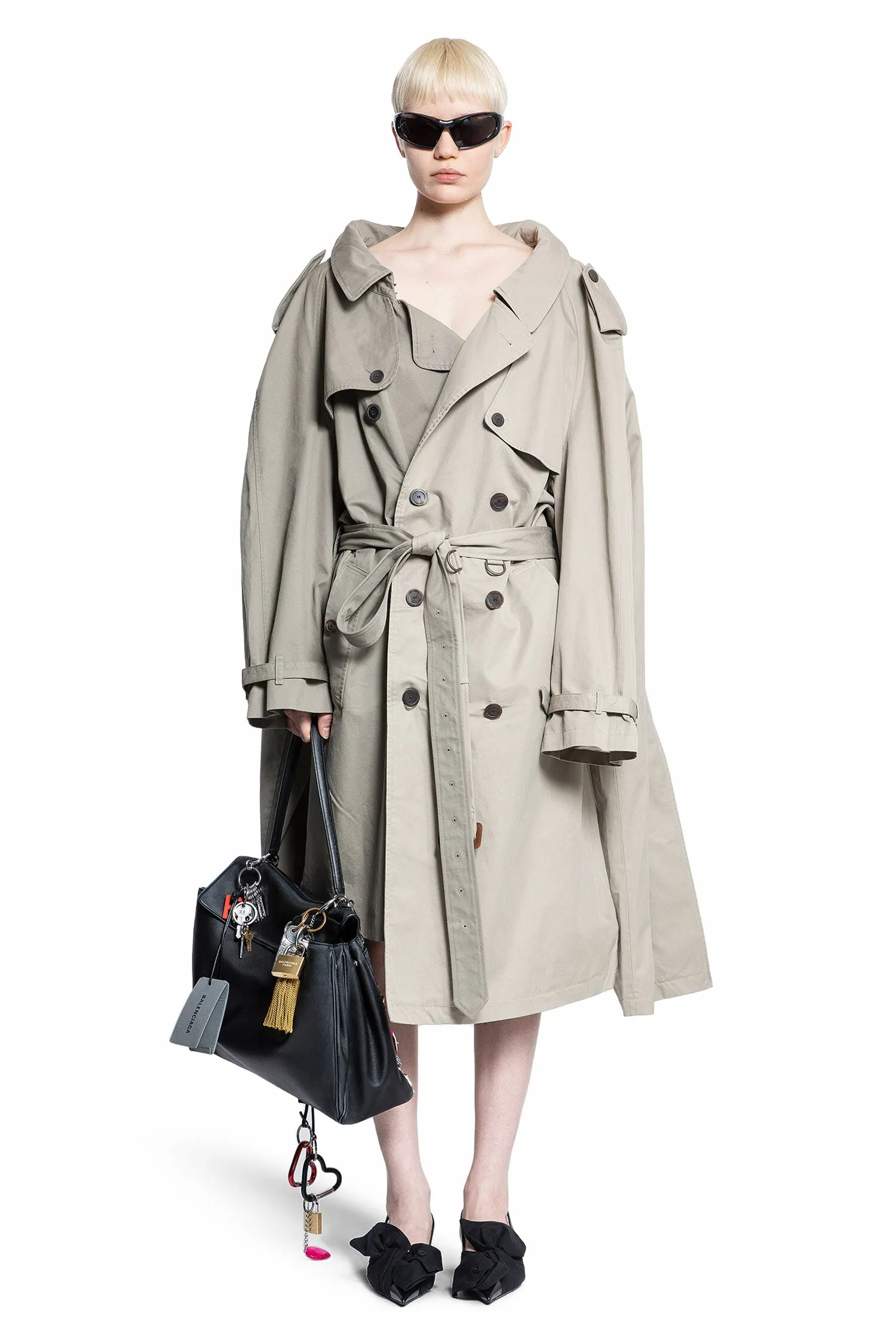 BALENCIAGA WOMAN GREY COATS