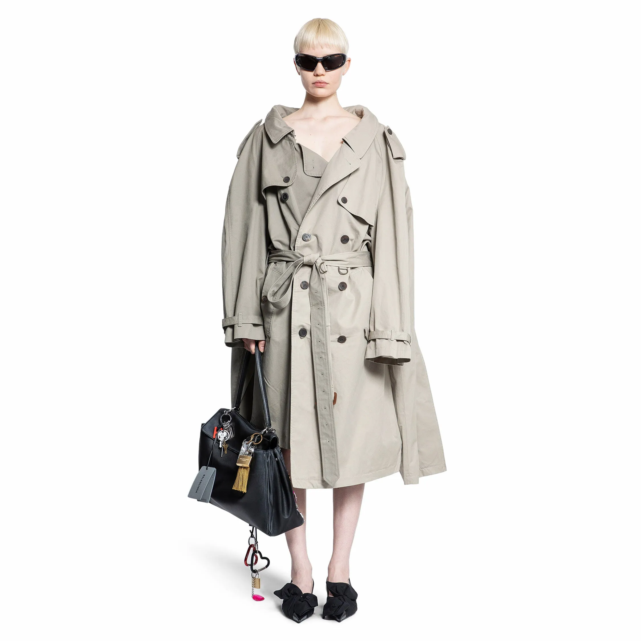 BALENCIAGA WOMAN GREY COATS