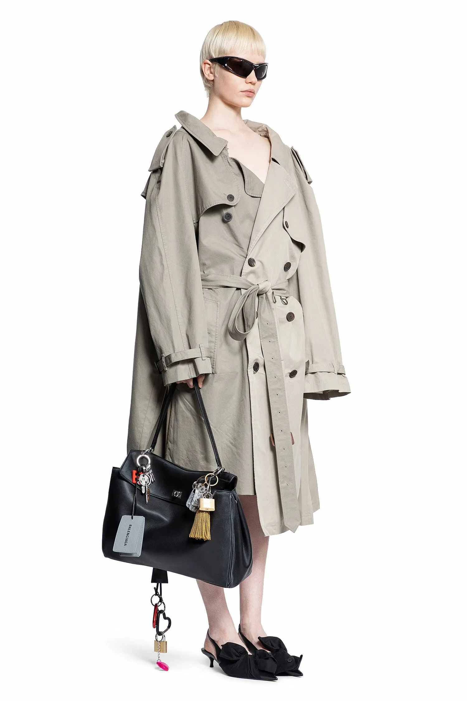 BALENCIAGA WOMAN GREY COATS