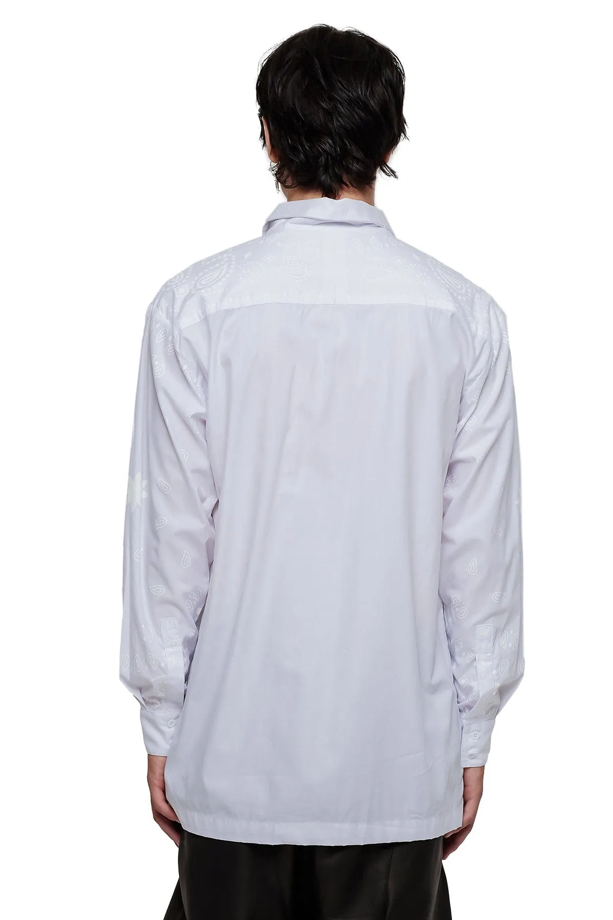 BANDANA COLLAR SHIRT IN WHITE