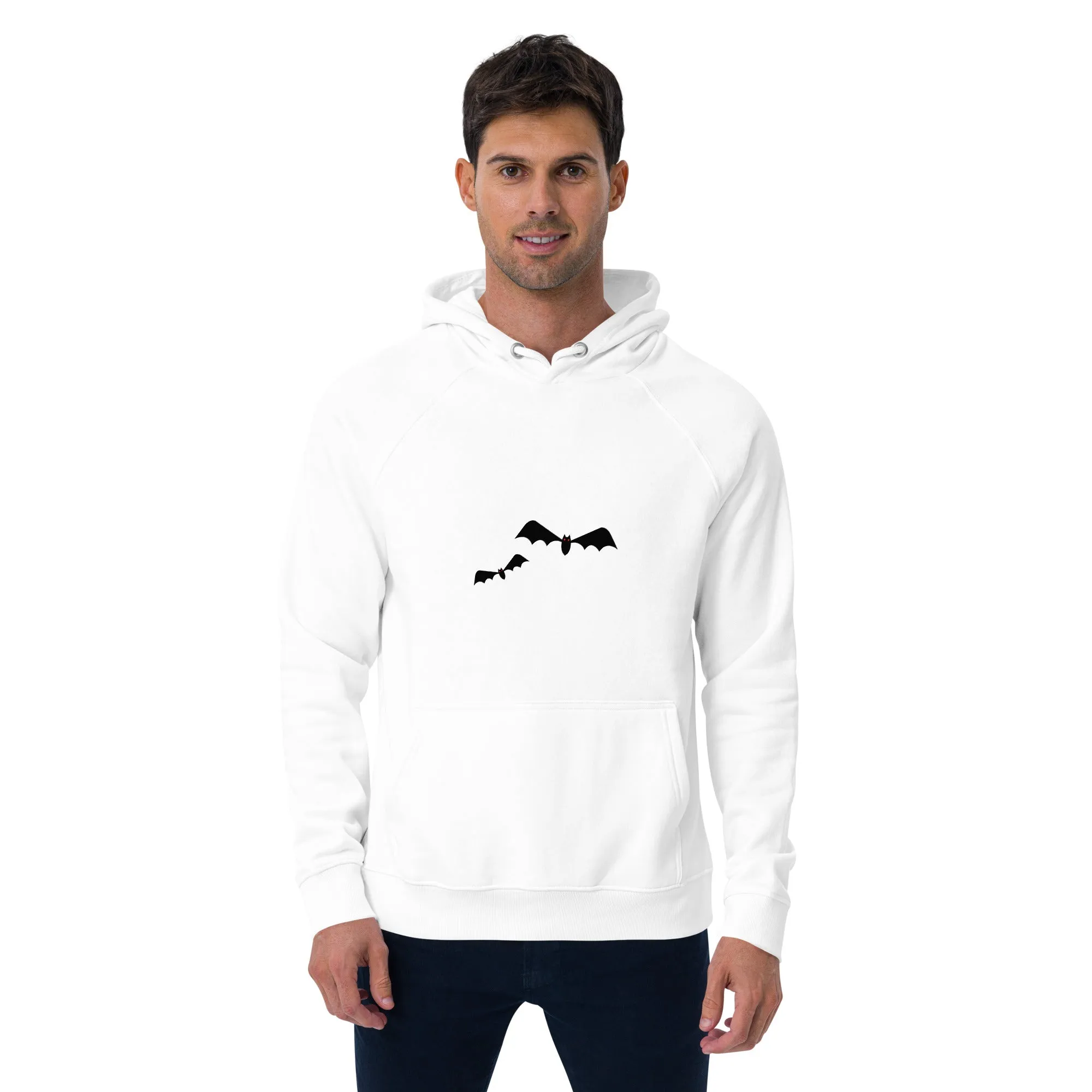 Bats Halloween Graphic Men Eco Raglan Hoodie