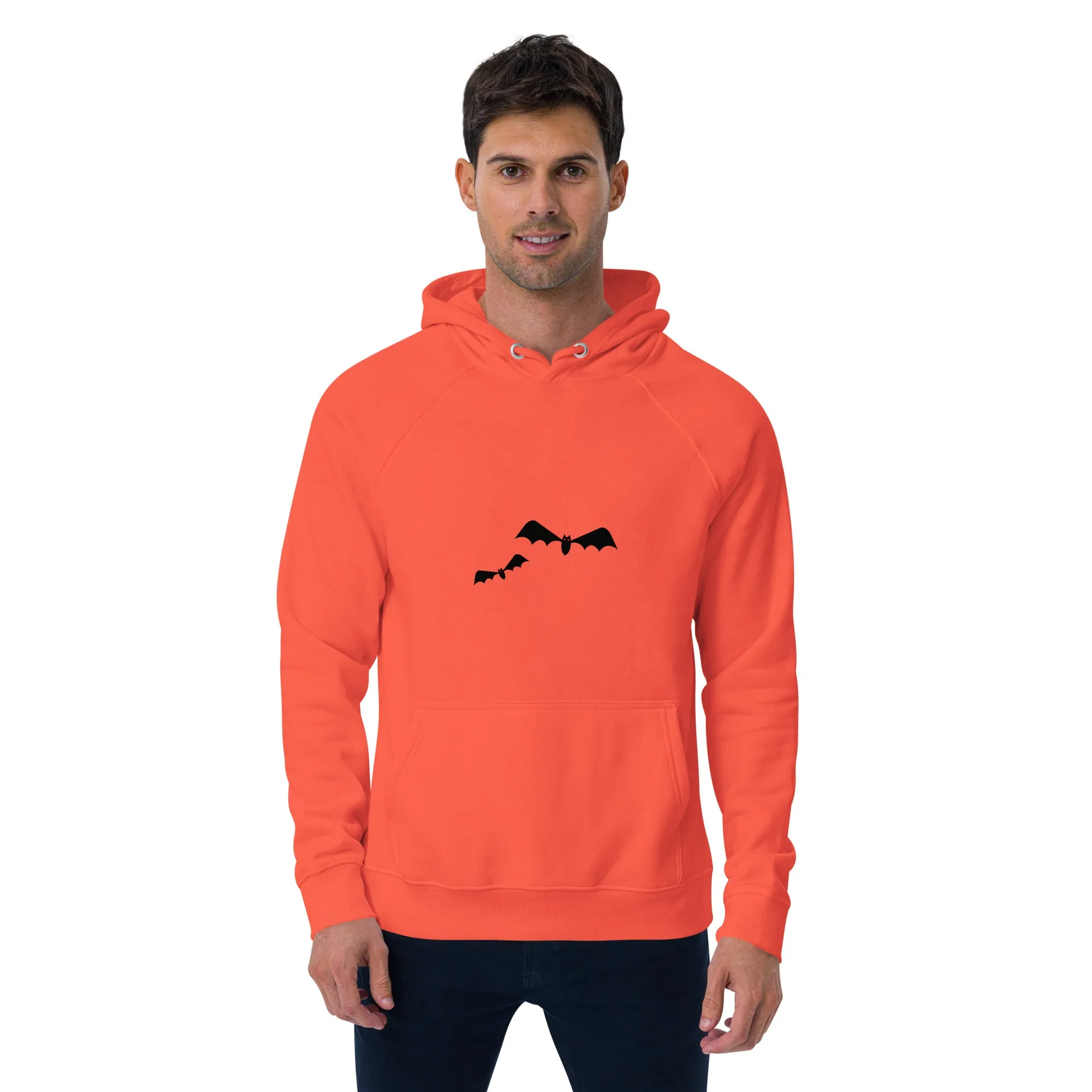 Bats Halloween Graphic Men Eco Raglan Hoodie