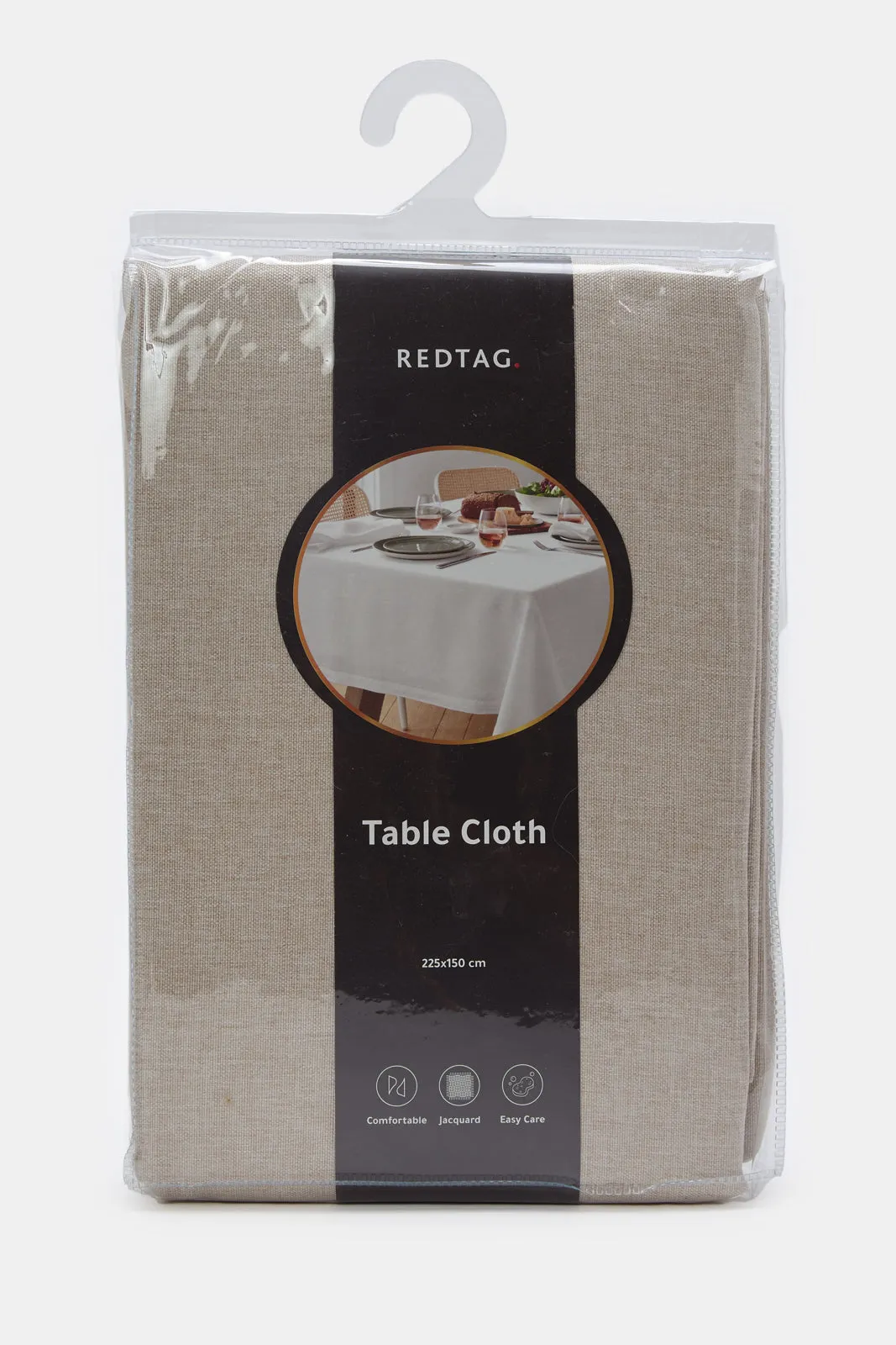 Beige Rectangle Jacquard Tablecloth