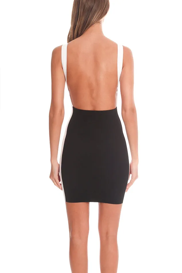 Black FRANZISKA FOX Open Back Dress