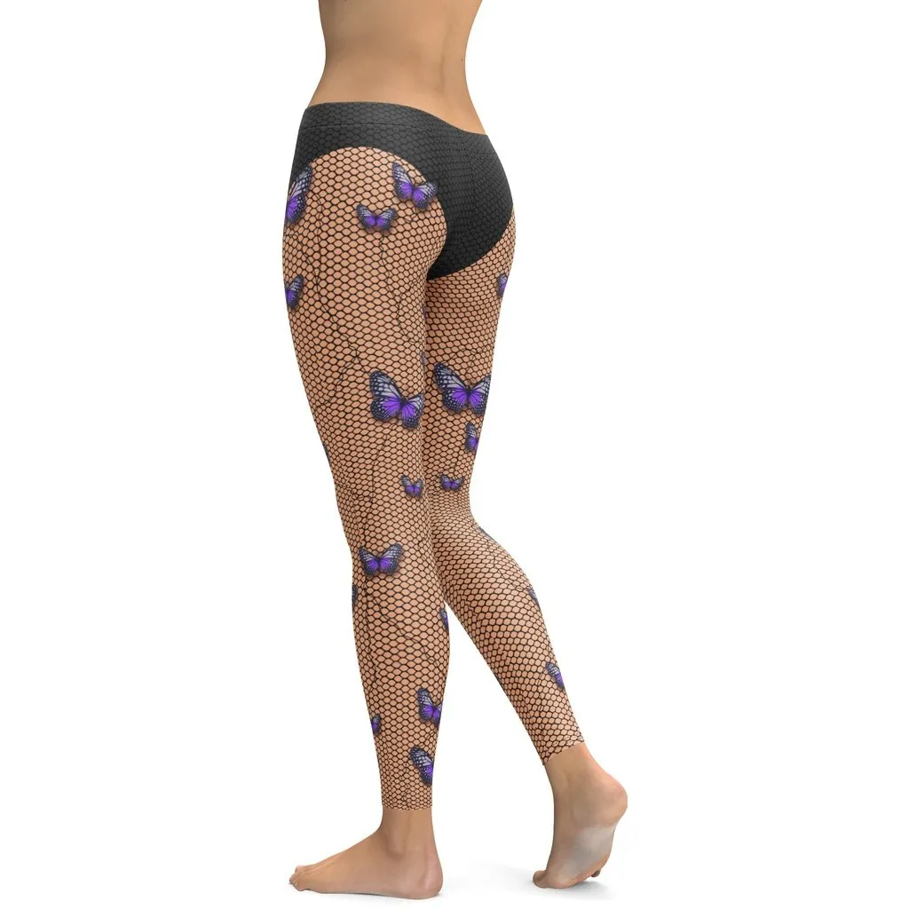 Bold Butterfly Mesh Leggings