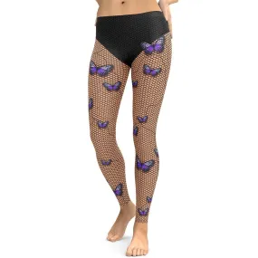 Bold Butterfly Mesh Leggings