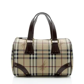 Burberry Haymarket Check Dome Small Satchel (SHF-13282)