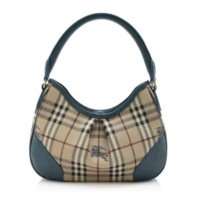 Burberry Haymarket Check Hernville Hobo (SHF-14574)