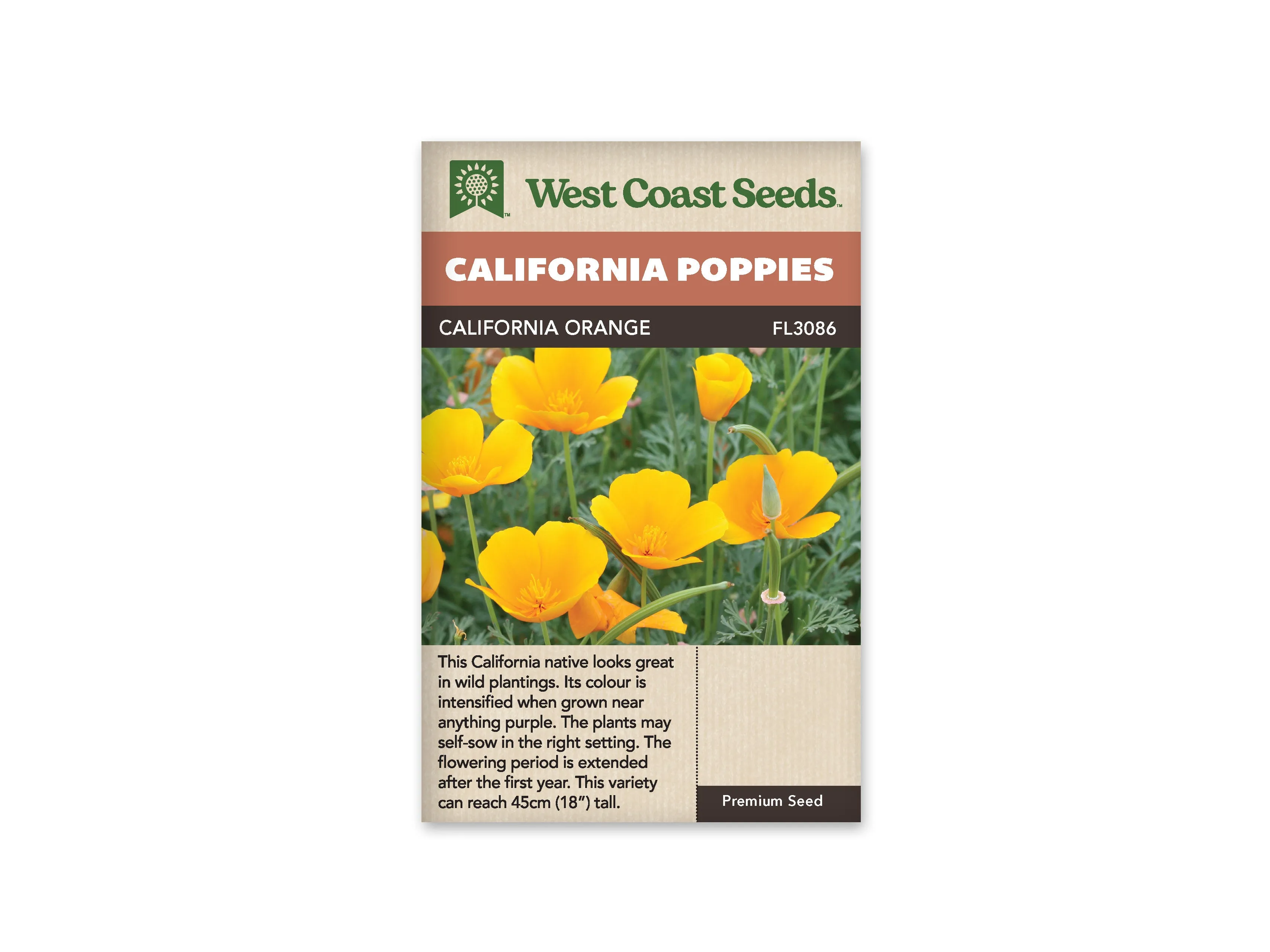 California Poppies - California Orange (Seeds)