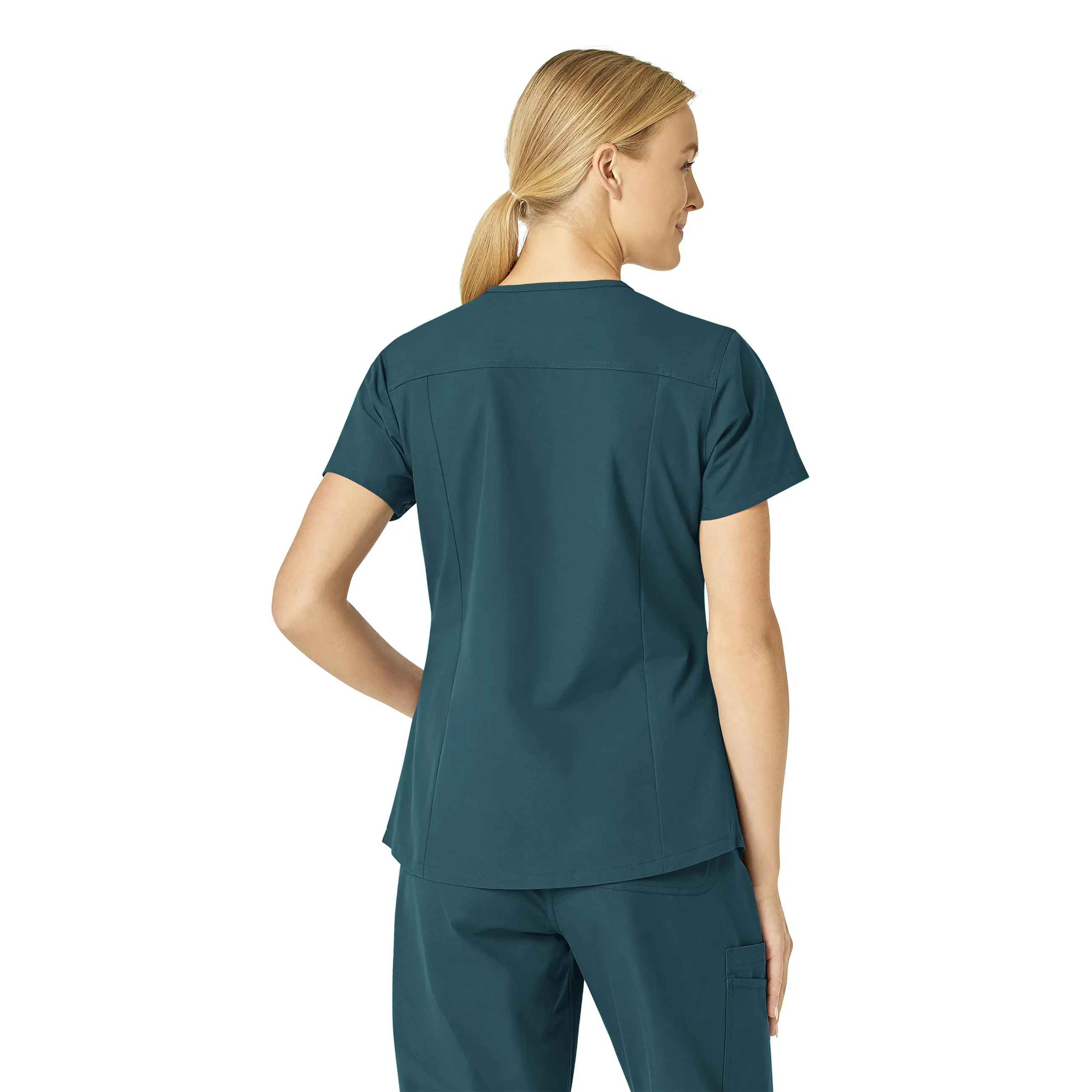 Carhartt Force Essentials Women's V-Neck Scrub Top - Caribbean Blue