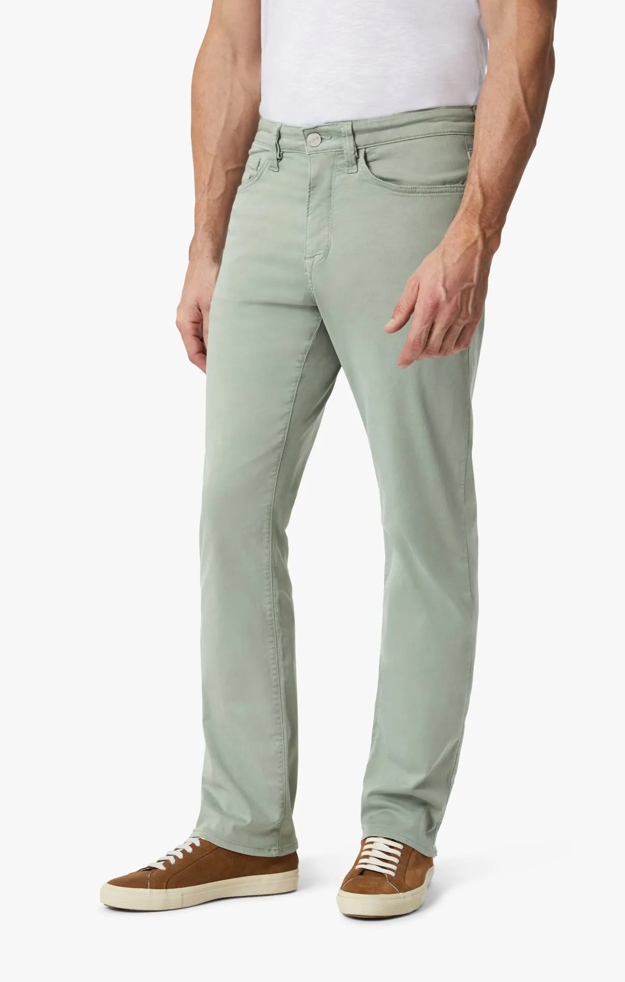 Charisma Relaxed Straight Leg Pants In Iceberg Green Twill