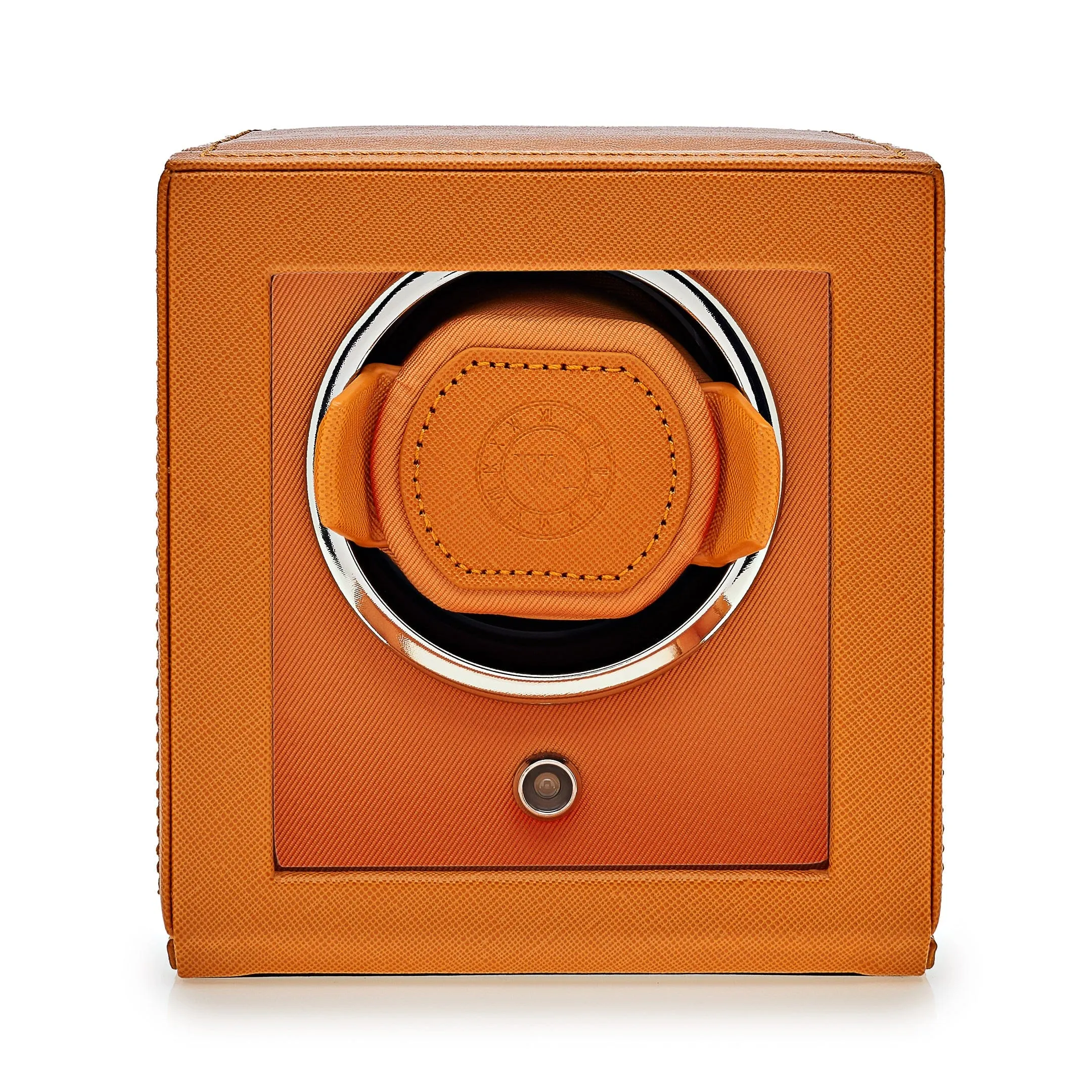 Cub Single Watch Winder with Cover - Orange