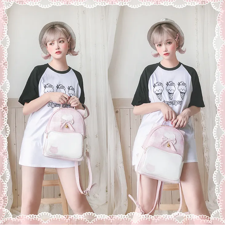 Cute cat ear backpack PL50987