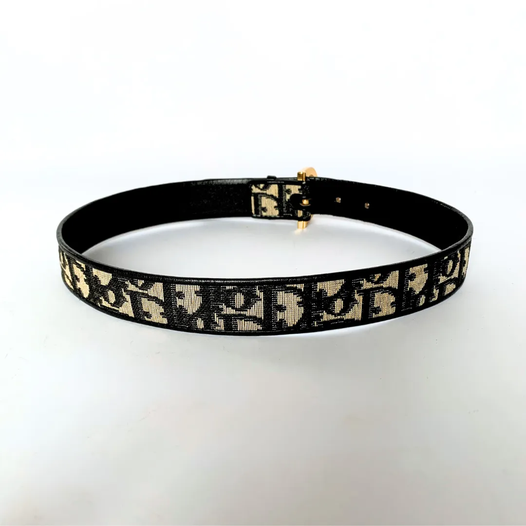 Dior Belt 65 Jacquard Oblique-Canvas