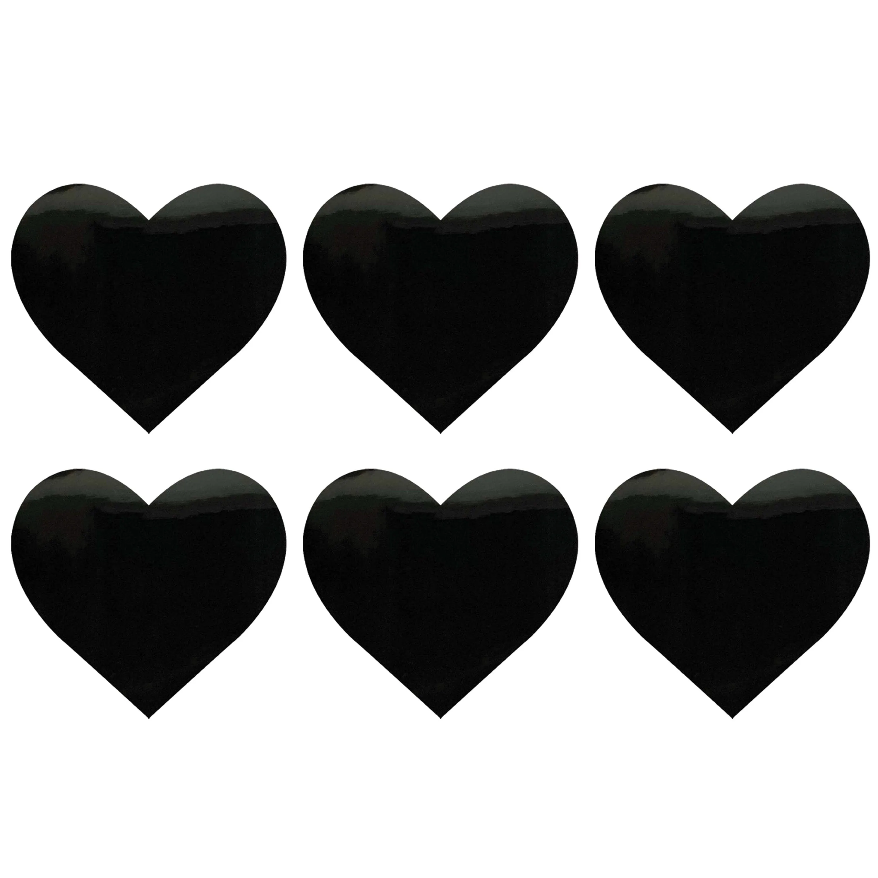 Dom Squad Black Wet Vinyl Heart Small Body Sticker 6PK