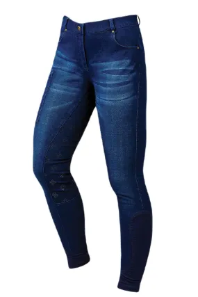 Dublin Shona Full Grip Silicone Print Denim Breeches