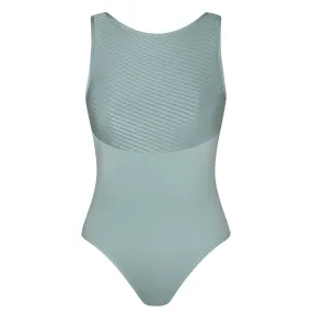 Energetiks Natalie V Back Leotard | Sea Mist