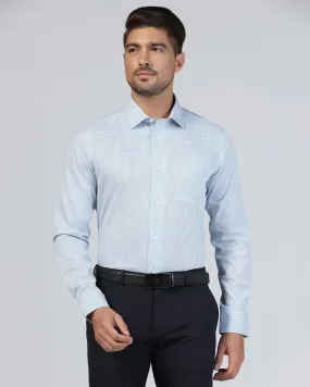 Formal Blue Printed Shirt - Zone