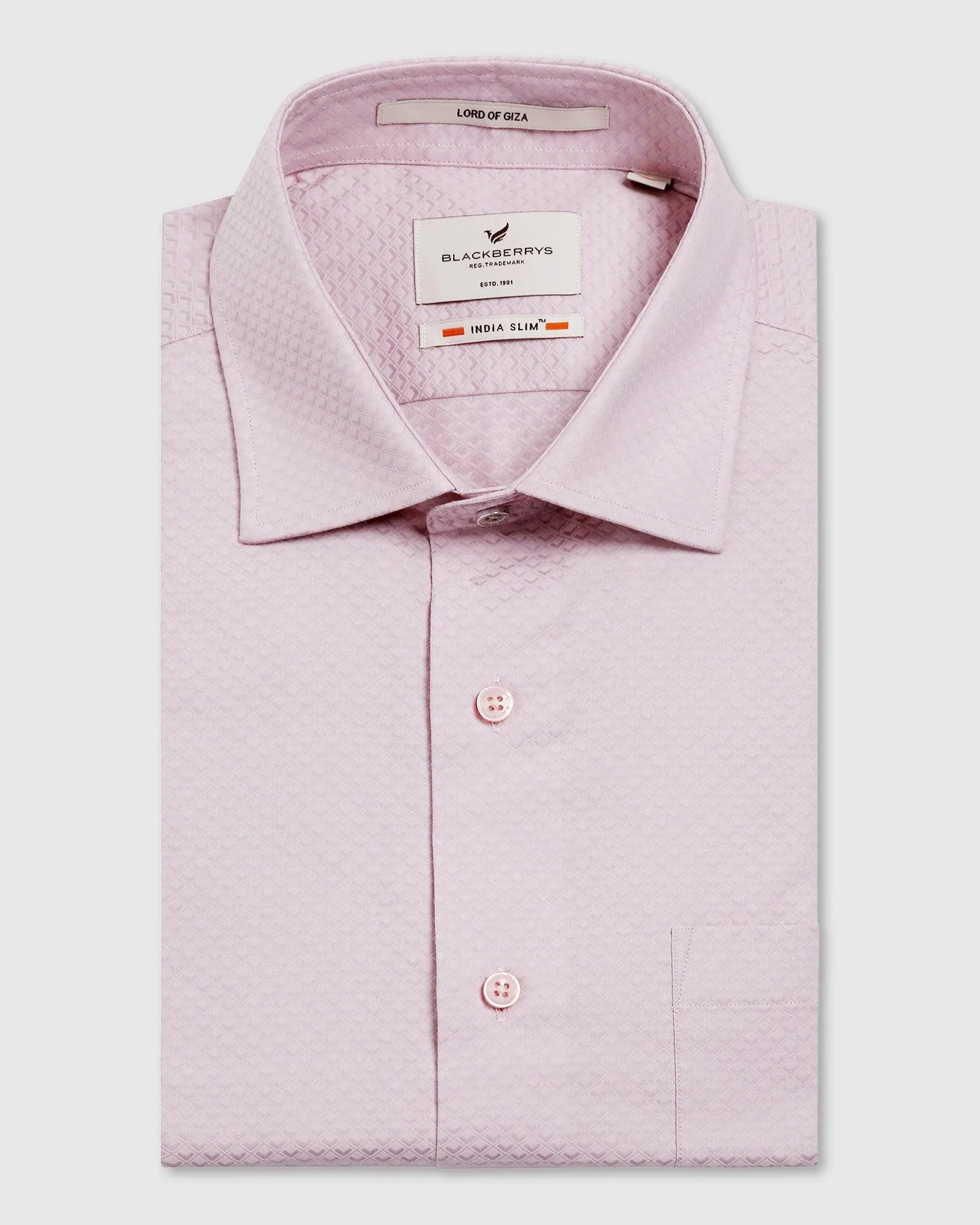 Formal Dusty Pink Textured Shirt - Luna