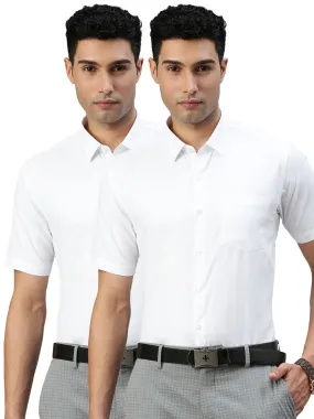 Formal White Half Sleeves Shirt (2 Pcs Pack)