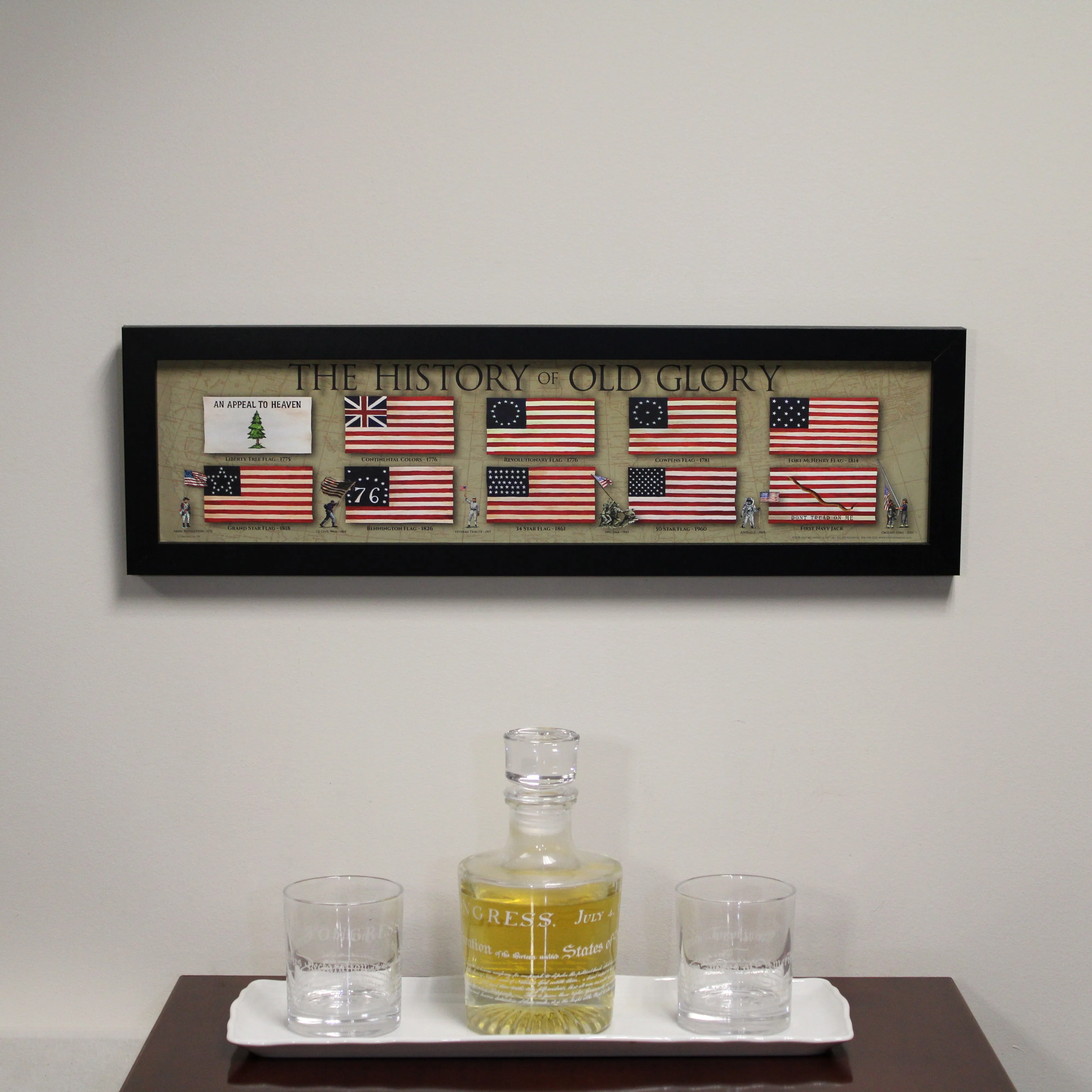 Framed History of the U.S. Flag