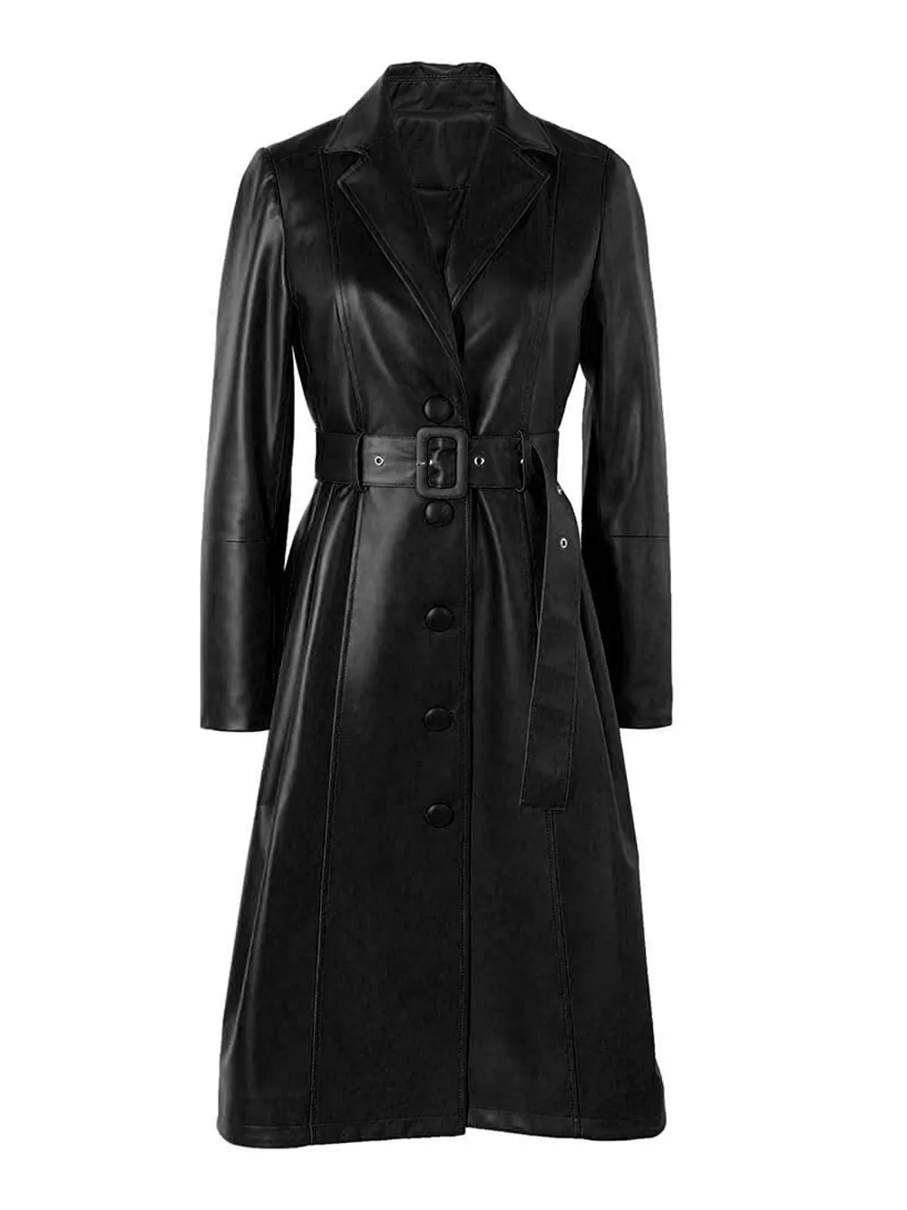 Genuine Leather Trench Coat