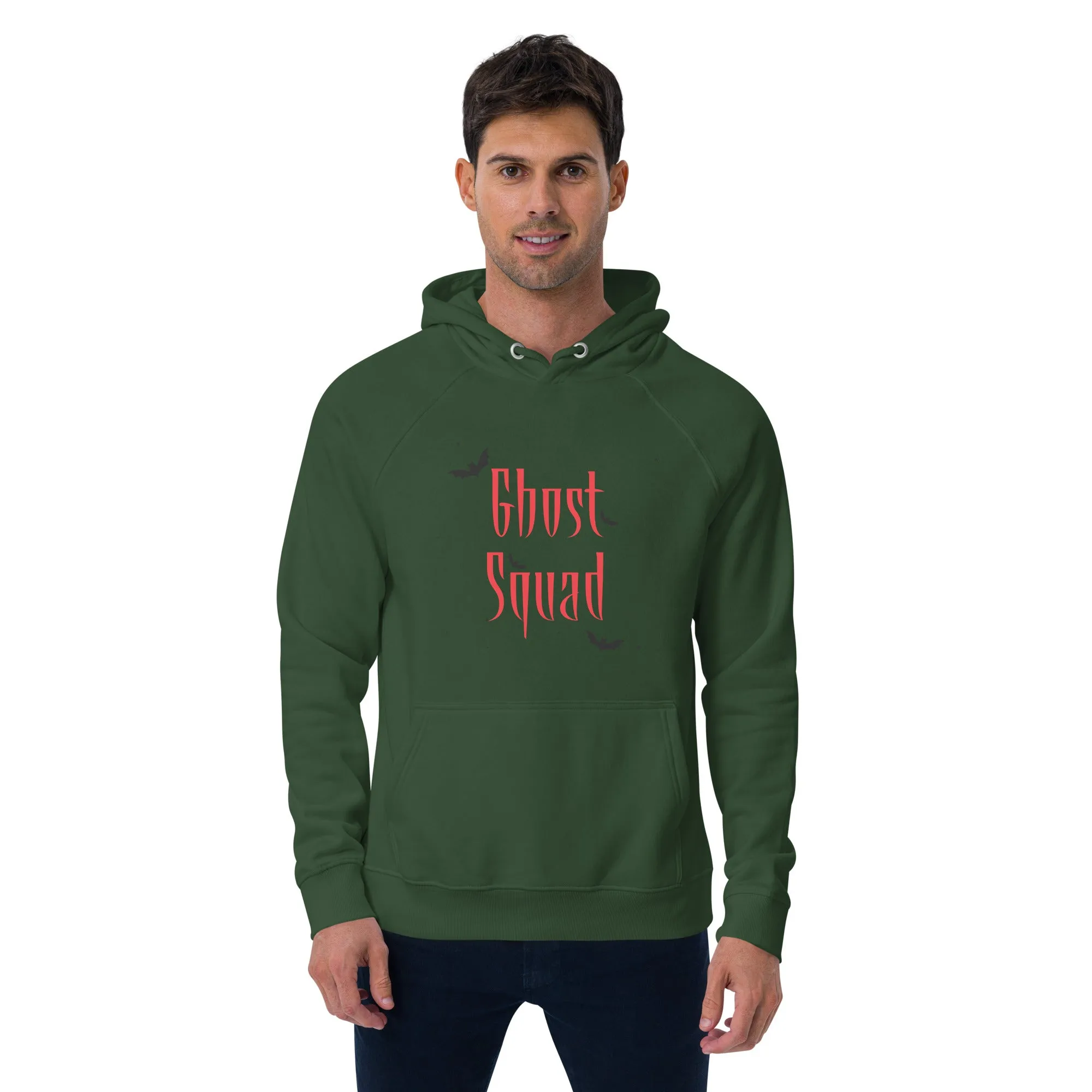 Ghost Squad Halloween Graphic Men Eco Raglan Hoodie