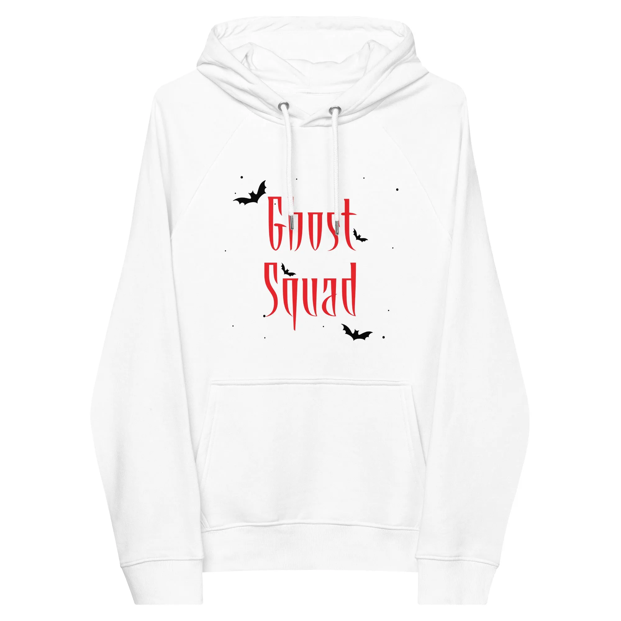 Ghost Squad Halloween Graphic Women Eco Raglan Hoodie