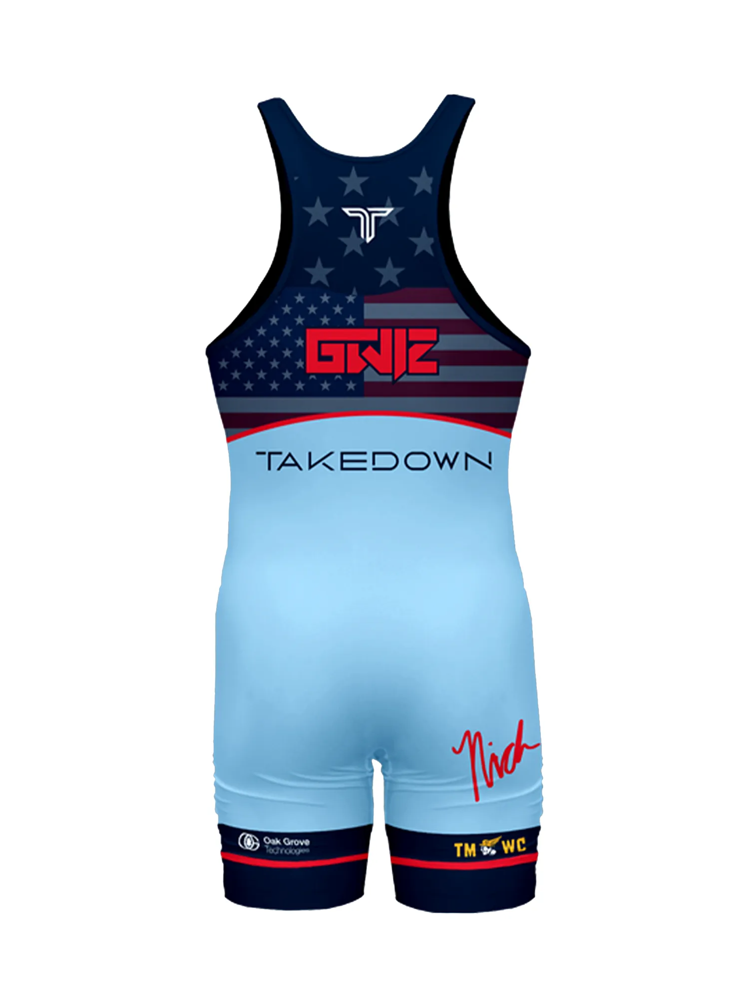 Gwiz Light Blue Competition Singlet