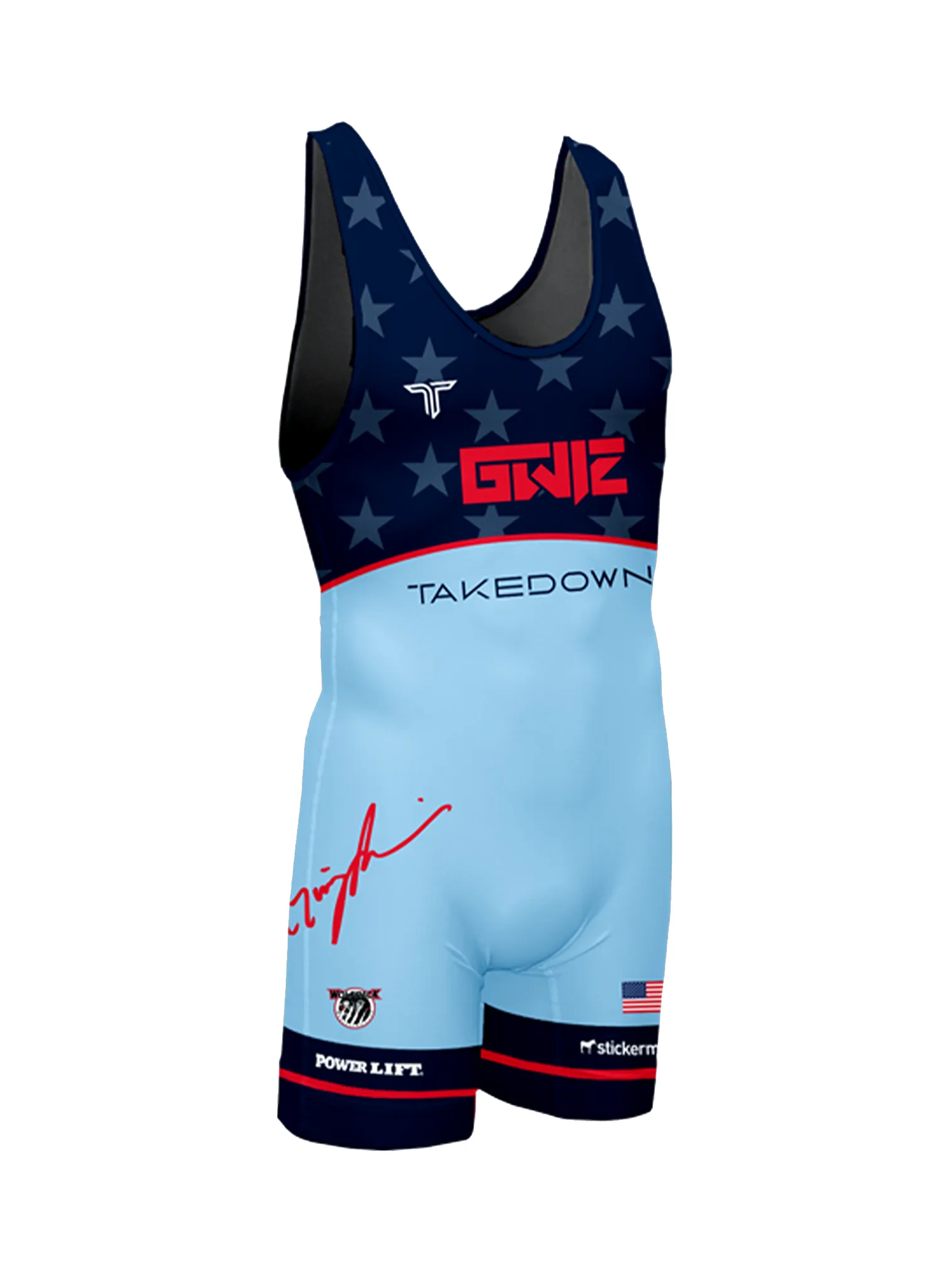 Gwiz Light Blue Competition Singlet