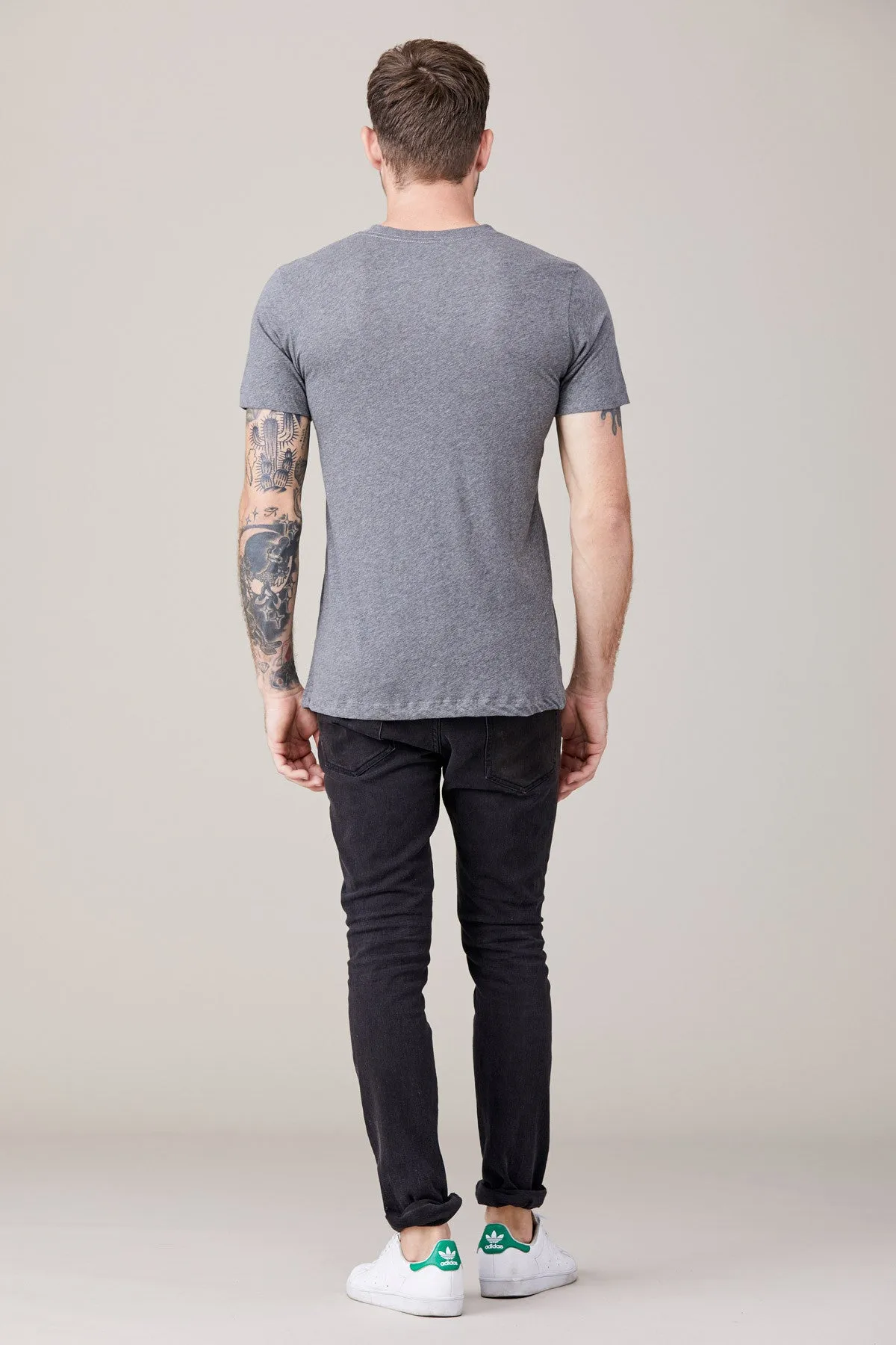 Men's Short Sleeve Crew - Heather Grey