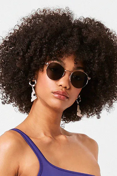 Metal Round Rimless Sunglasses