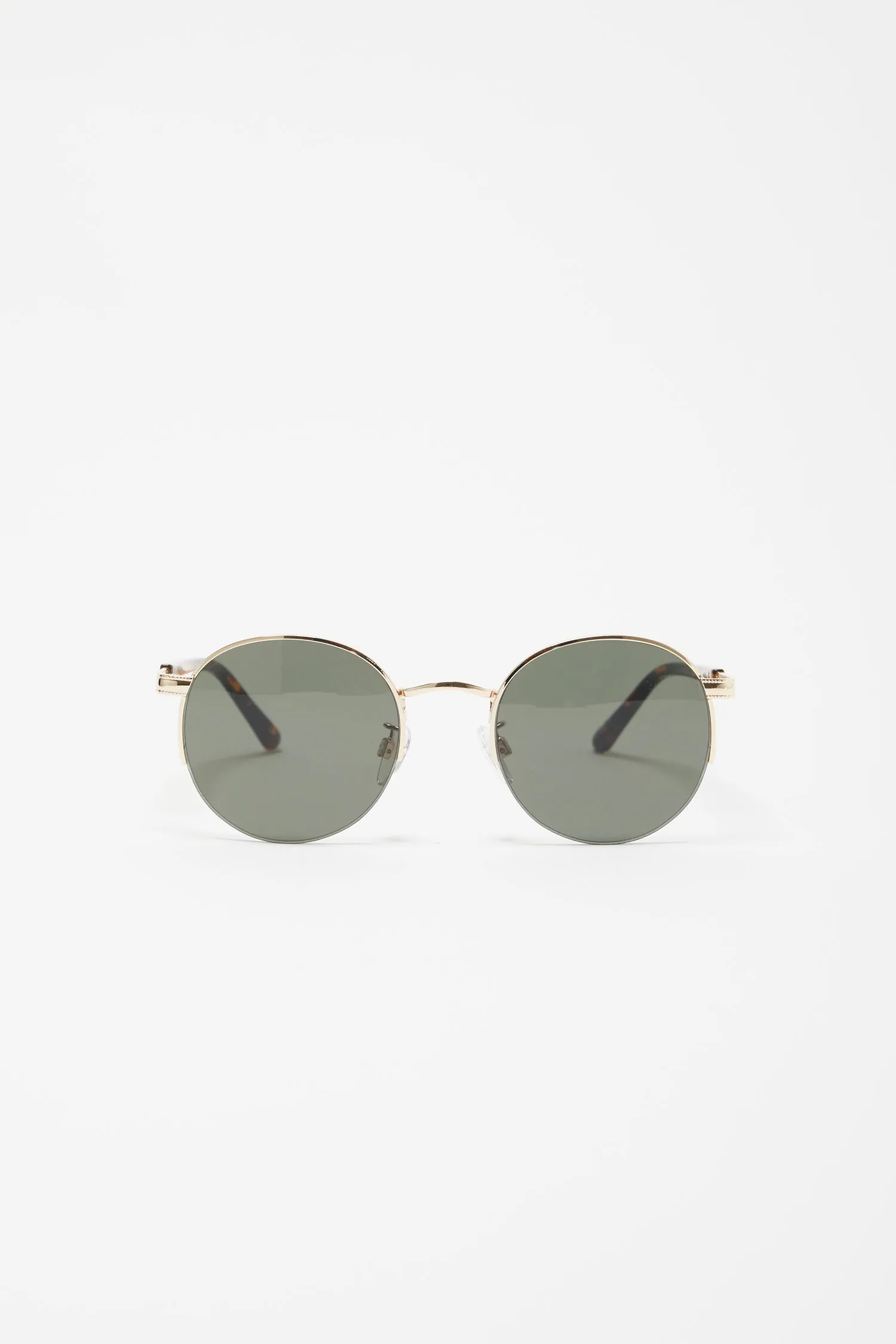 Metal Round Rimless Sunglasses