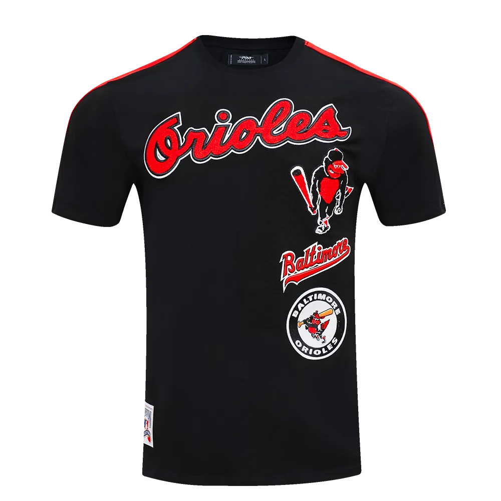 MLB BALTIMORE ORIOLES RETRO CLASSIC MEN'S STRIPED TOP (BLACK/ORANGE)