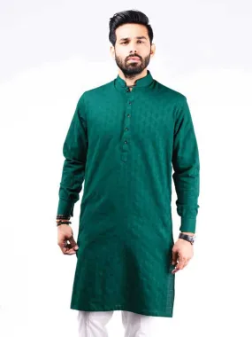 Nabeel & Aqeel Bottle Green Kurta REGULAR FIT NKURJ025