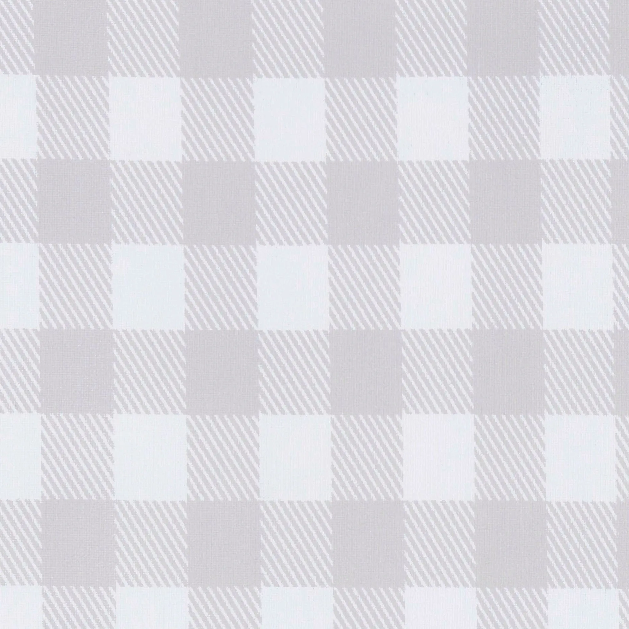 Neutral Gray Plaid Fitted Crib Sheet