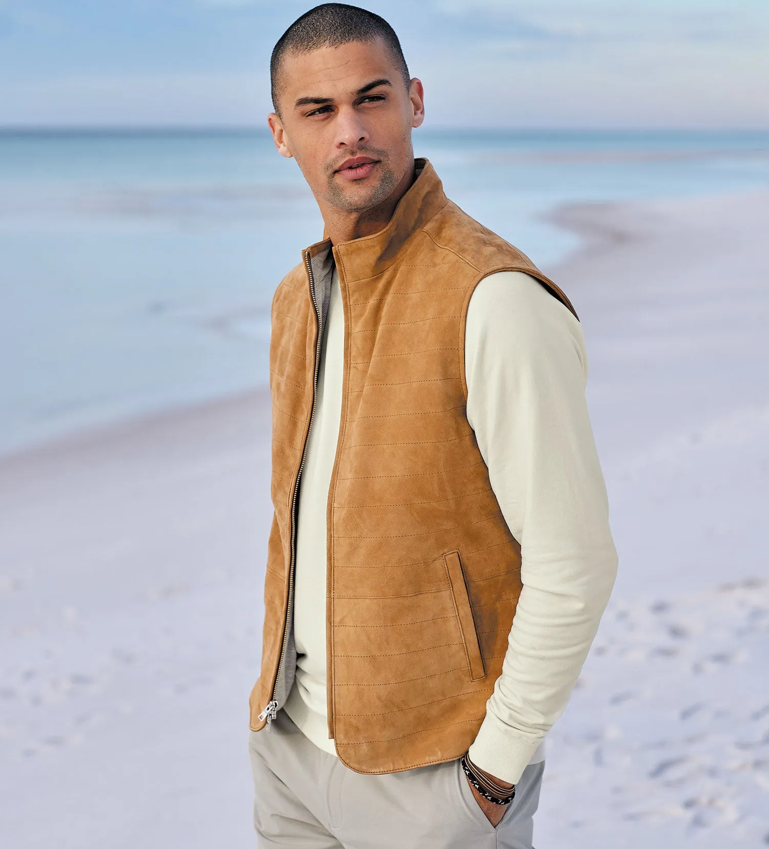 Peter Millar Vista Suede Vest